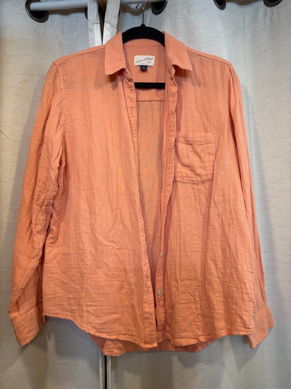 Universal Thread Lightweight Orange Button-Up Shirt